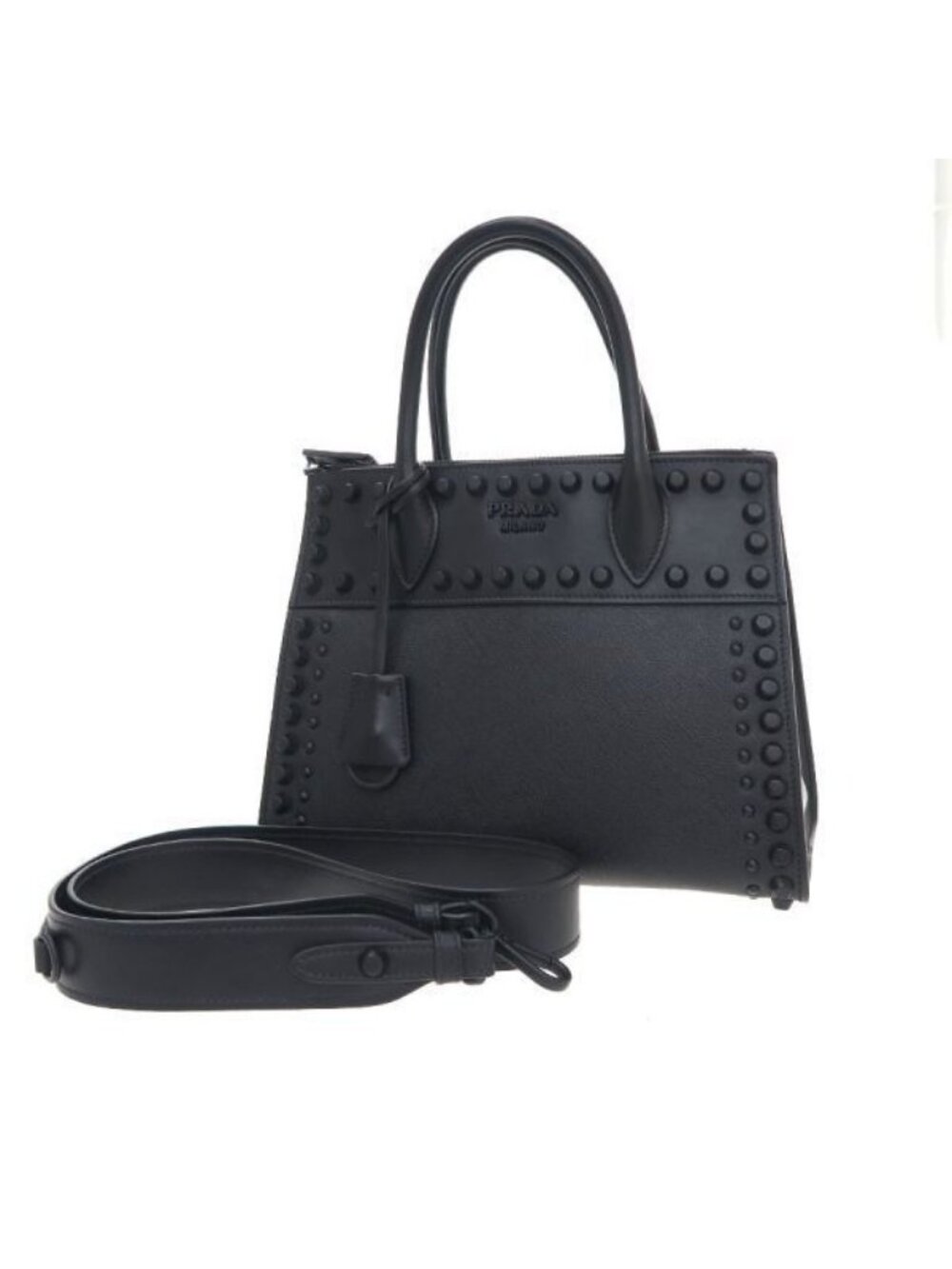Prada Studs 2-Way Shoulder Bag